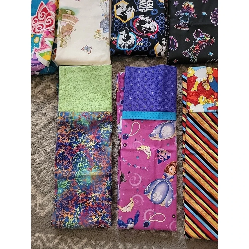 LOT of 13 NEW Handcrafted PILLOW CASES Kids Theme Nemo Sponge Bob